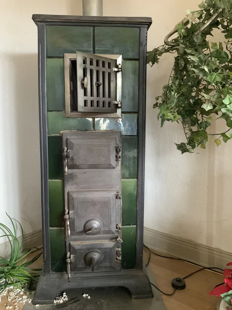 Kachelofen Antik, Ofen, Gussofen Vintage
