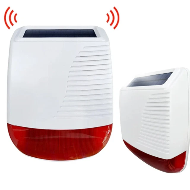 Sirena Da Esterno Wireless 433 MHz A Pannello Solare – Compatibile Con Centrali DV-2AT E DV-1A3G