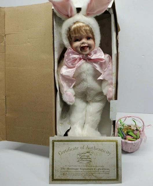 Vintage Porcelain Doll - HERITAGE SIGNATURE - BOBBIE BUNNY -16" Complete