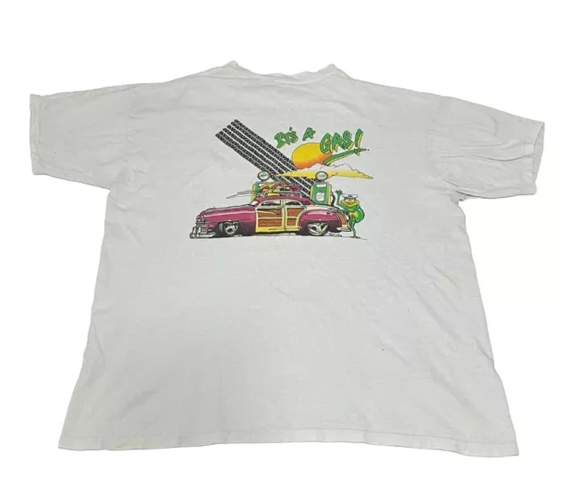 Vintage 1995 90's Frog Follies 🐸 Hot Rod Classic Car Show Men's T-Shirt Sz 2XL 3