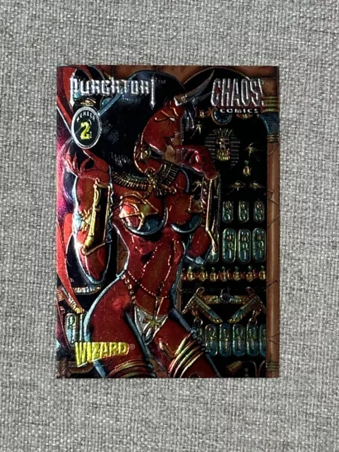 1995 Wizard Comic Book Trading Card Chaos Comics! #2 PURGATORI Chrome Acetate