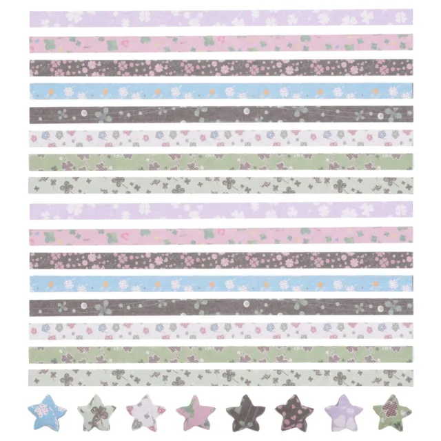 540 piezas Tiras de Papel Estrella de Origami Hechas a Mano, Multicolor