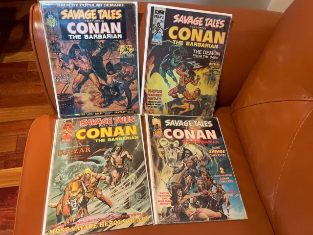 Savage Tales #2-5 + Annual #1 Marvel Comics Mag Bronze Age Conan Ka-Zar