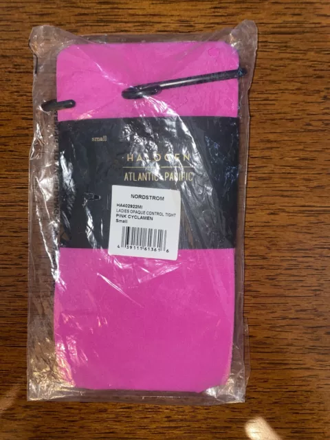 NWT Halogen x Atlantic Pacific Opaque Tights in Pink  Size Small 60 Denier 2