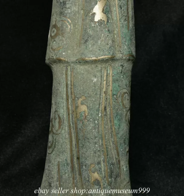 15.2'' Old Chinese Bronze Silver Dynasty Palace Beautiful Woman Beauty Statue L2 3