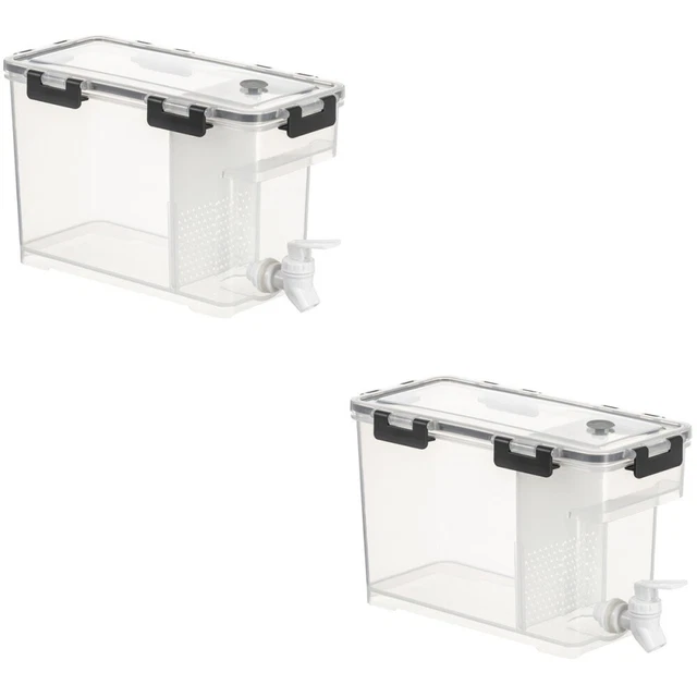 2x práctico contenedor de almacenamiento de jugos reutilizables para barra