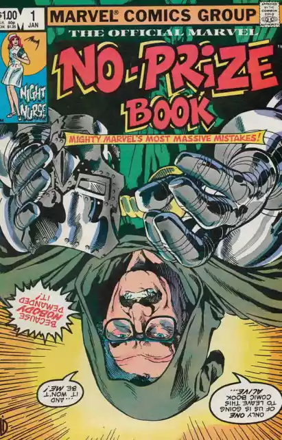 Marvel No-Prize Book #1 Stan Lee Mistakes Marvel Comics January Jan 1982 (VFNM)