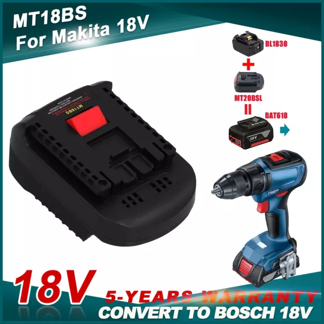 Adapter For MAKITA 18V Li-ion Battery Convert To For BOSCH Cordless Power Tool