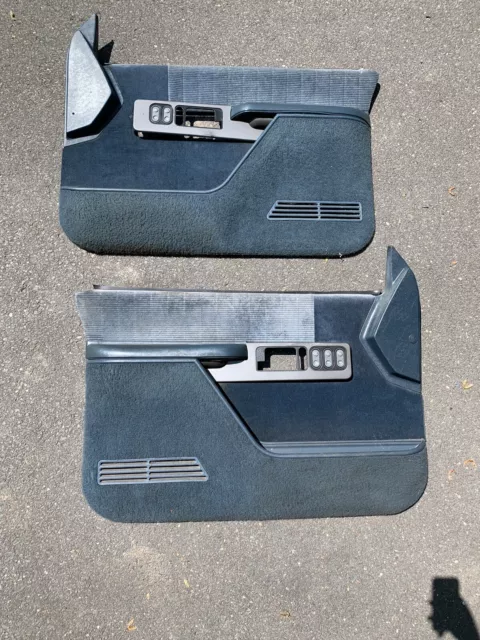 ✅ 88-94 OBS CHEVY GMC Power Door Panels Blue Pair SILVERADO SIERRA TRUCK OEM GMT