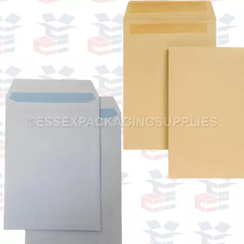 Postal Envelopes Plain Brown/White C4 C5 No-Window