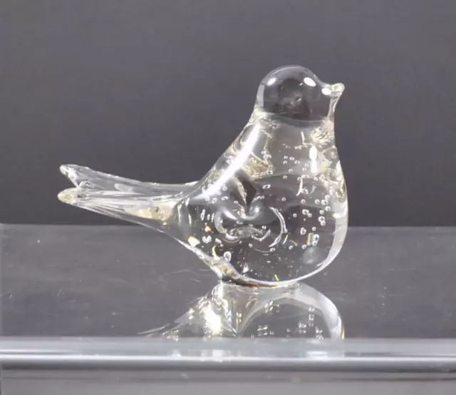 Vintage Towle By Leonard Controlled Bubble Bird Paperweight Figurine Crystal