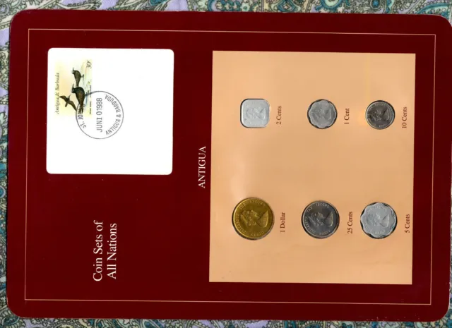 Coin Sets of All Nations Antigua E.C. 1981-1989 UNC 5,25 cent 1989