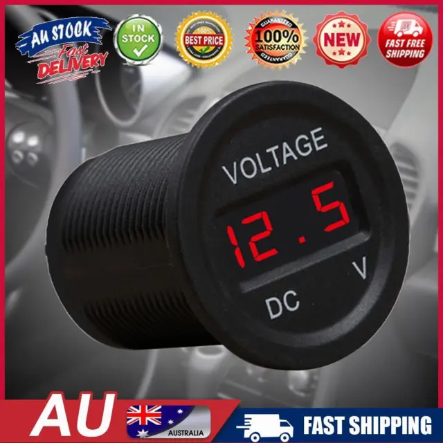 DC 12V 24V Digital Voltmeter LED Display Universal for Car Motorcycle Truck AU