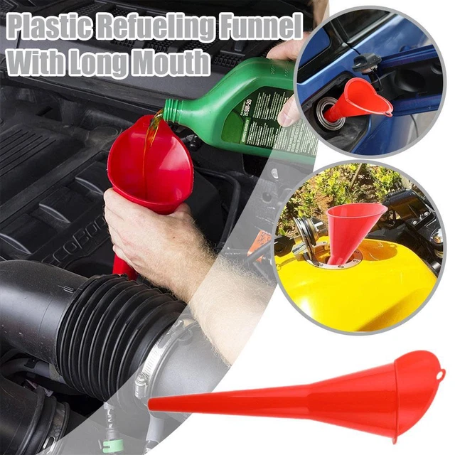 Imbuto olio collo lungo auto rifornimento bocca multifunzione plastica O5B7