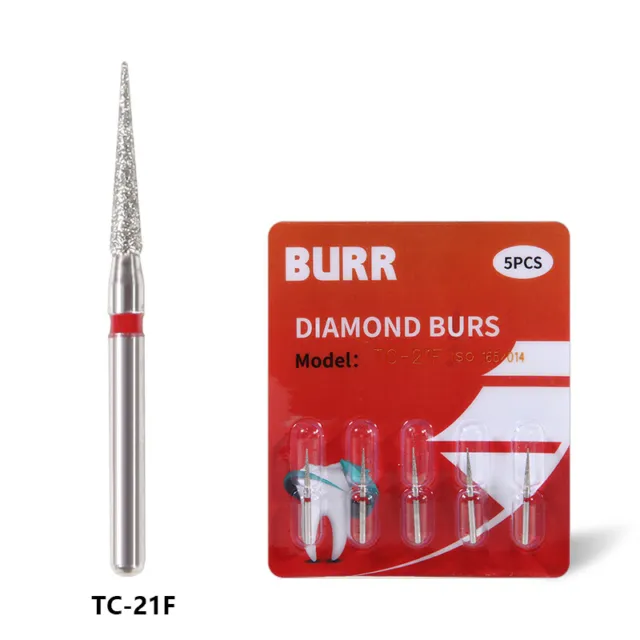 5pcs/pack BURR Dental Super Diamond FG Bur For High Speed Handpiece TC-21F SA