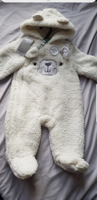 Tuta da neve unisex stile pile Primark bambino 0-3 mesi
