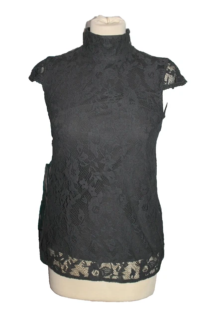 Top En Dentelle Zara Trafaluc – Taille M – Noir – Neuf Avec étiquettes – Sans Manches