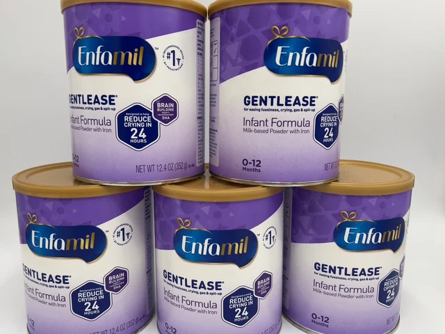 ENFAMIL GENTLEASE INFANT 12.4oz GAS COLIC BABIES REDUCE CRYING DHA MILK