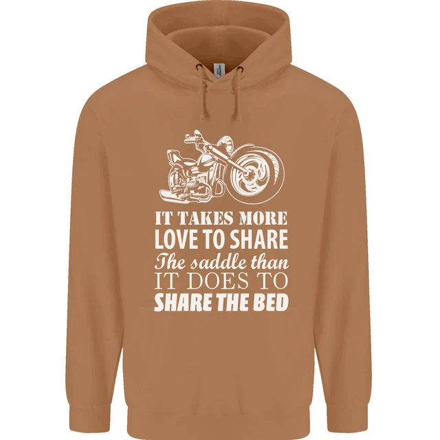 Felpa con cappuccio Share the Saddle moto biker da uomo 80% cotone 12