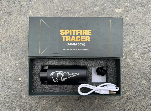 Airsoft Spitfire Tracer Flash Unit (14mm CCW - Full Metal) Suppressor