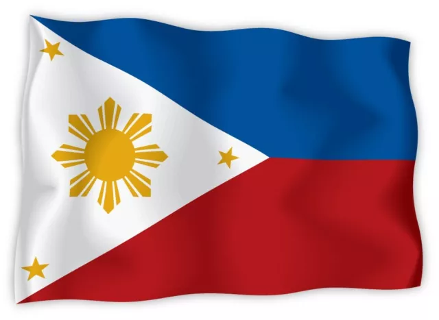 Philippines wave flag sticker decal 5" x 3"