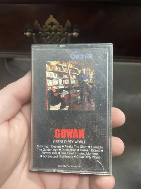 Gowan Great Dirty World Cassette Tape 1987 CBS Canadian 1980s Pop Rock