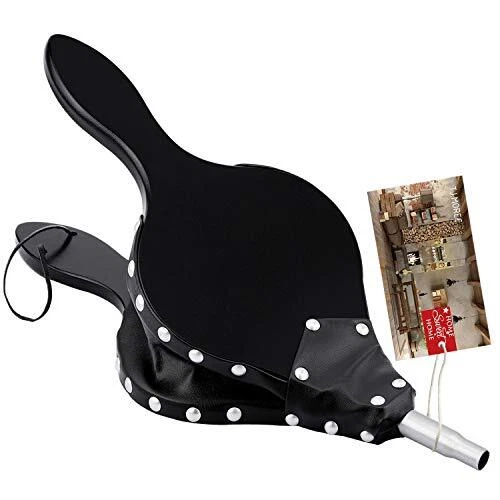 Fireplace Bellows Indoor 16"x 6.5" Wood Fire Blower with Hanging Strap, Metal