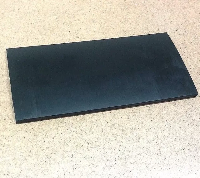 Neoprene Rubber Sheet  Solid 1/2" Thick x 4" W x 8" L Rect Strip 60 Duro
