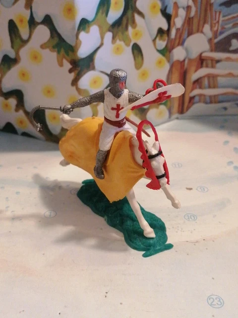 FIGURINE TIMPO - MOYEN AGE CAVALIER chevalier anglais TBE piéton