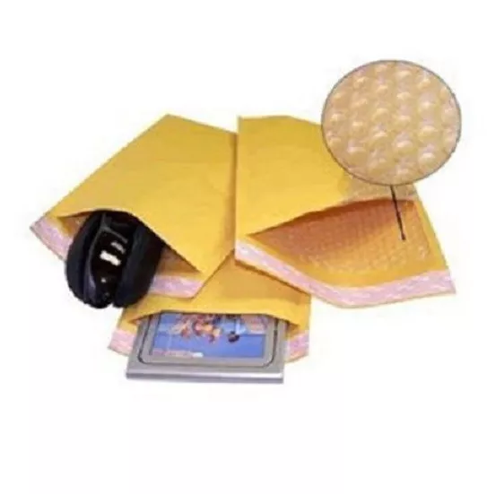 250 #0 6x10" Kraft Bubble Mailers Shipping Padded Envelopes Self-Seal Bubbles