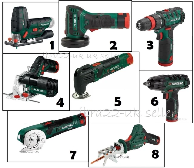 PARKSIDE 12V CORDLESS Jigsaw Angles Grinder impact Drill Multi Purpose