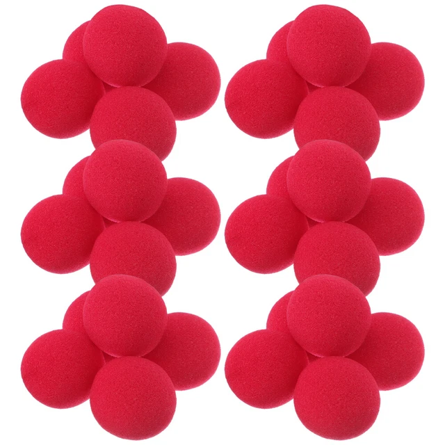 25 piezas Nariz Esponja Roja Espuma Nariz Payaso Decoración Nariz Payaso Individual