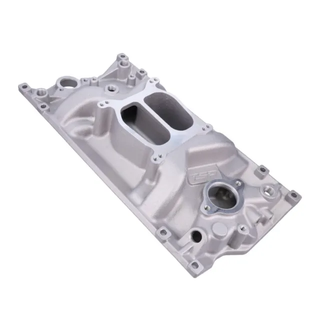 Small Block Chevy SBC Performer Style Vortec Dual Plane Carb Intake Manifold
