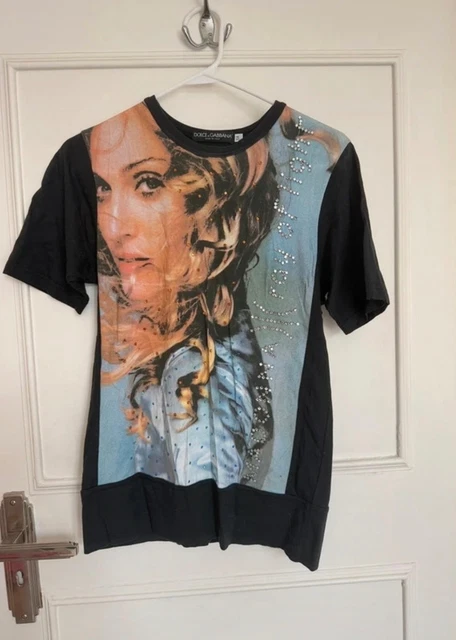 T-shirt Dolce & Gabbana Madonna Like A Virgin - Gris, Coton Doux, Taille 2XL (56), NEUF Avec étiquettes