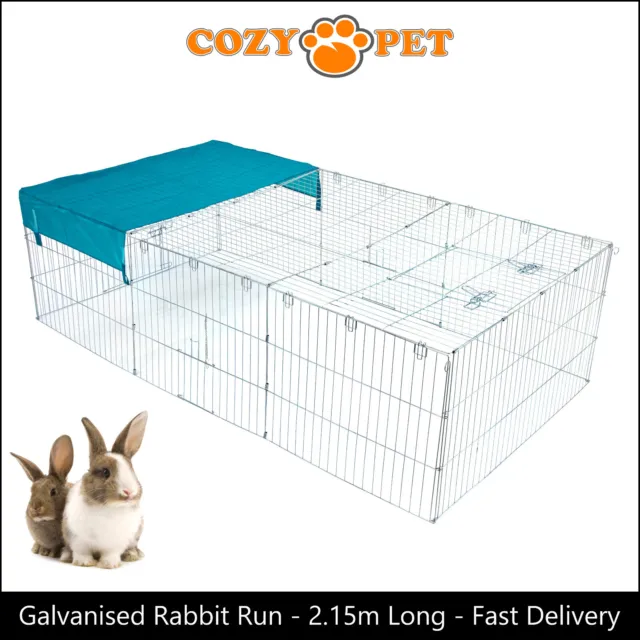 Rabbit Run by Cozy Pet Galvanised for Outdoor Use Guinea Pig Playpen Hutch RR05