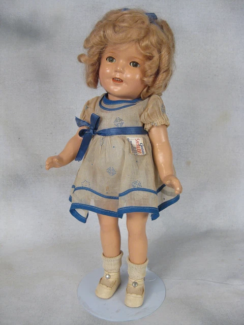 13" SHIRLEY TEMPLE composition doll Factory Dressed w/ Label NM RARE