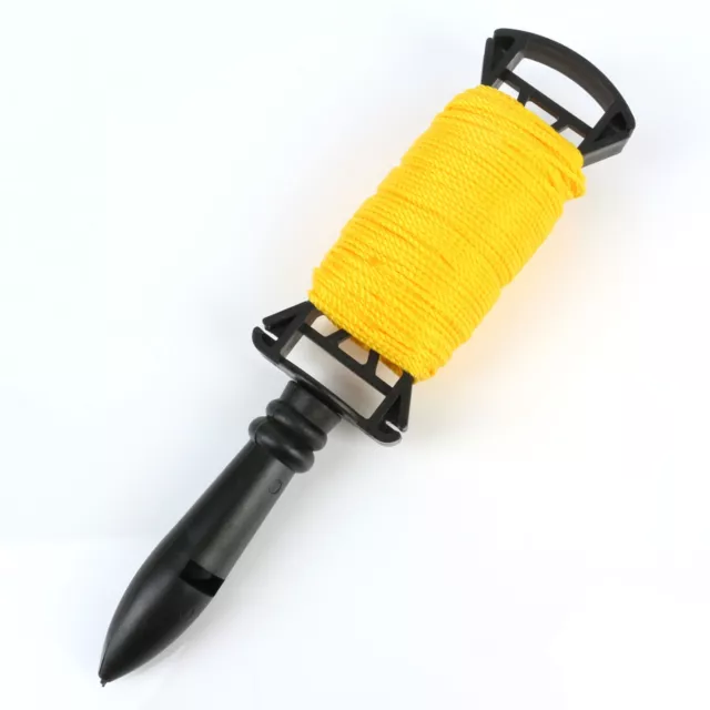 5X+HIGH VISIBILITY+50m Builders Rope Cord String Measuring Tool Reel Level Line 3