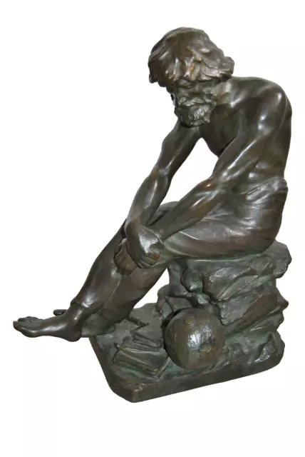 Jef Lambeaux Galilee Allegorie der Astronomie Bronze Skulptur Galileo Galilei