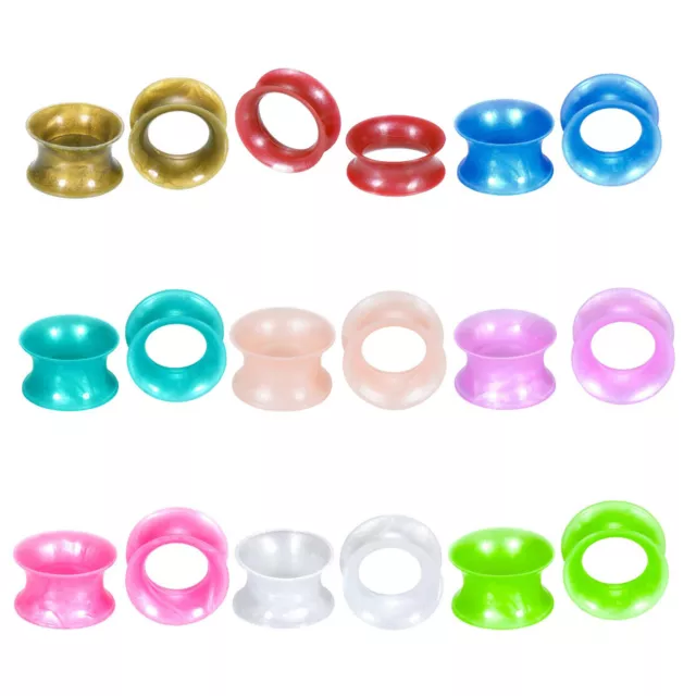 1Pair Soft Silicone Ear Tunnels Plugs Flexible Stretcher Taper Piercing Earrings 2