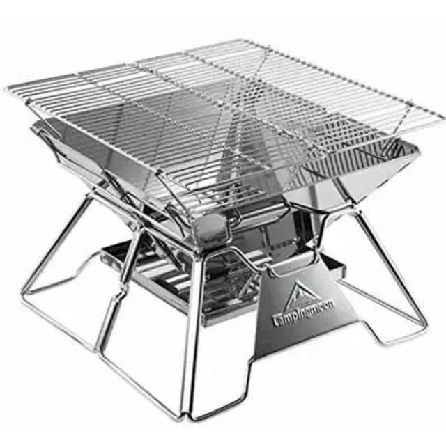 CAMPING MOON 2 height adjustable fire pit BBQ stove with storage bag NEW