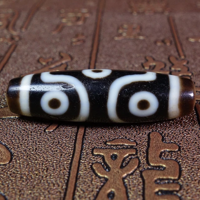 Ancient Tibetan DZI Beads Old Agate Lucky 6 Eye Totem Amulet Pendant GZI #1503