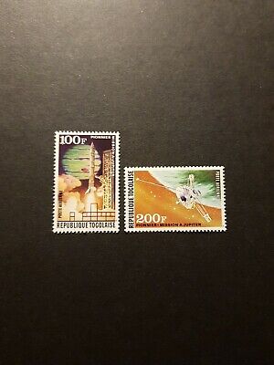 TIMBRE TOGO MISSION JUPITER AÉRIENNE PA N°229/230 NEUF ** LUXE MNH 1974 
