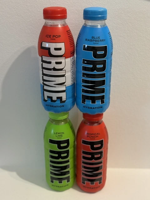 4 BEVANDE ENERGETICHE idratanti PRIME di Logan Paul &amp; KSI incl ...