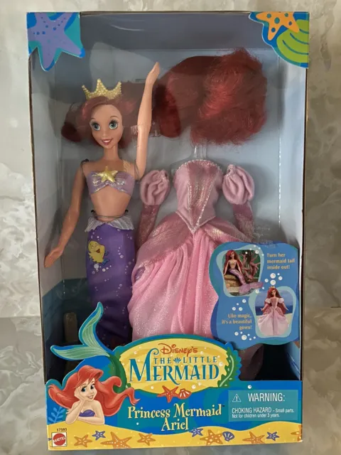 NRFB NIB Disney Little Mermaid Princess Mermaid Ariel Barbie Doll by Mattel 1997