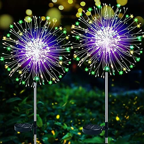 ZVO Lampes Solaires de Jardin 120 LED Feu d'artifice Solaire Lumières Solaire...