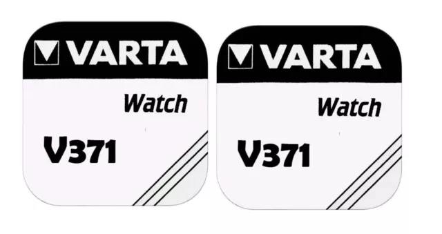 2x VARTA V 371 Knopfzellen Uhrenbatterie Knopfzelle V371 SR69/SR920SW/ SR920 AG6