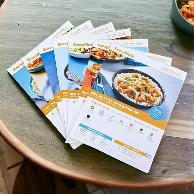 7 EveryPlate Dinner Recipe Cards HelloFresh Quesadilla Rice Sloppy Joe Couscous