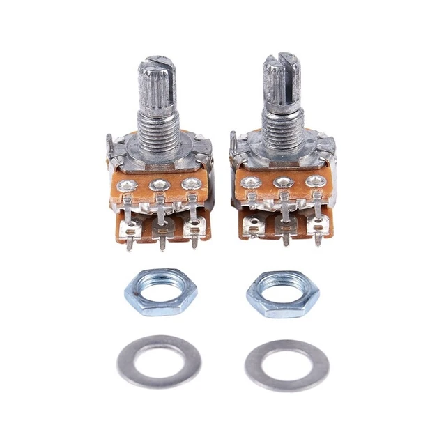 2 Pcs B50K 50K Ohm 6 Terminals Dual Linear Taper Potentiometers W7S7