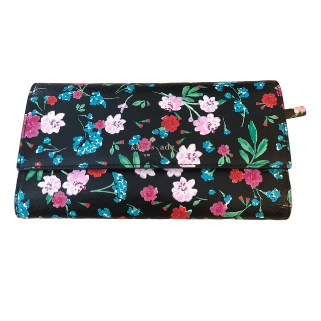 Kate Spade NY Floral Cameron Street Jardin Trifold iPhone 6 Wallet NO CASE GUC