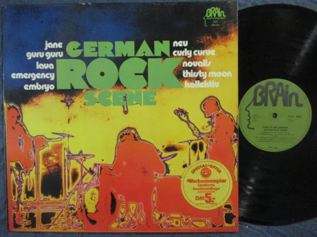 GERMAN ROCK SCENE Neu.../ LP Germany 1973 Werbeplatte GOVI green Label BRAIN 888